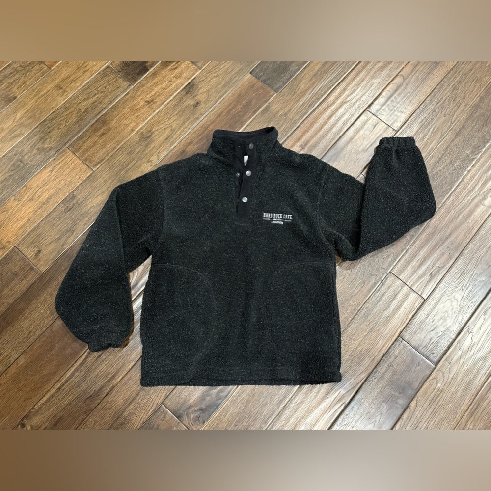 Vtg HARD Rock LONDON Sherpa SWEATER Corduroy